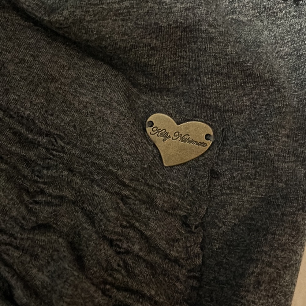 AUTHENTIC Cute BOOTY Lounge Leggings - *SOLD OUT* Charcoal and Black Sz S - Picture 8 of 9